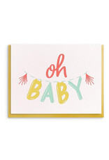 Dahlia Press Oh Baby Letterpress Card