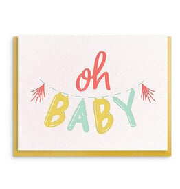 Dahlia Press Oh Baby Letterpress Card