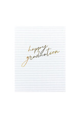 Sugar Paper Graduation Ticking Stripe Letterpress Card