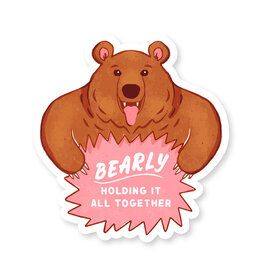 Wildkat Studio Bearly Holding it Together Sticker