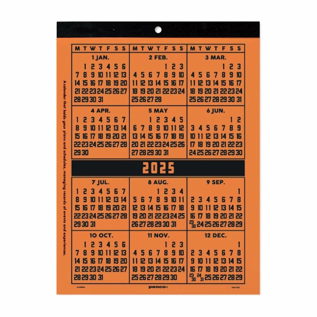2025 Wall Calendar A4 Penco oblation papers & press