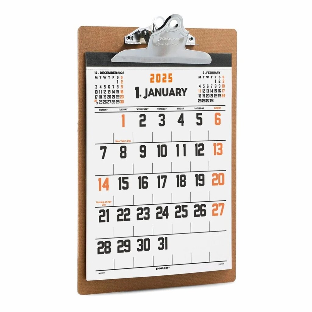 2025 Wall Calendar A4 Penco oblation papers & press