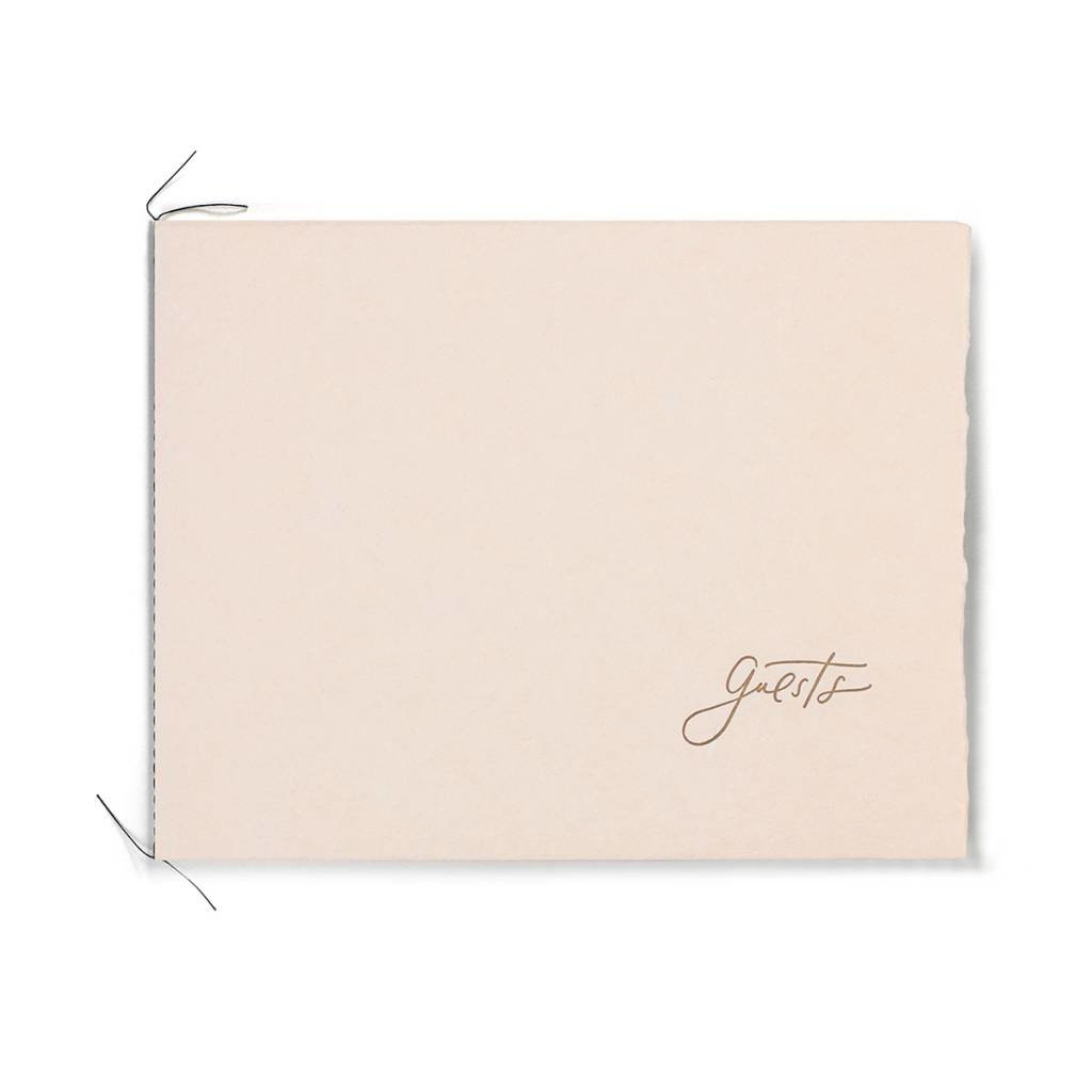 Oblation Papers & Press Blush Handmade Paper Letterpress Guest Book
