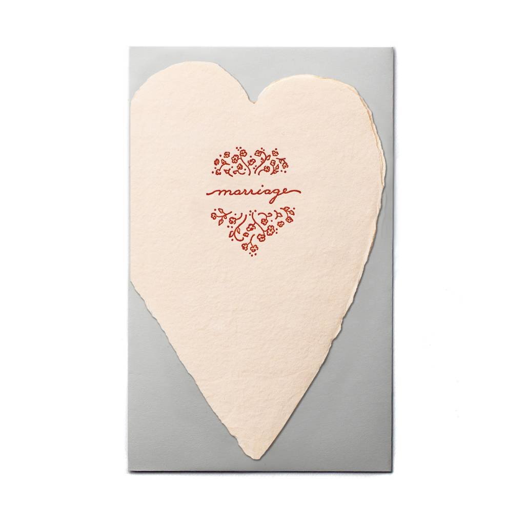 Oblation Papers & Press Marriage Blush Letterpress Heart Card