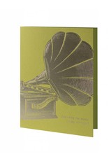 Oblation Papers & Press Phonograph Birthday Vintage Foil Letterpress Card