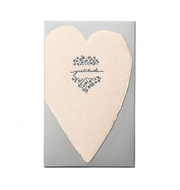 Oblation Papers & Press Gratitude Blush Letterpress Heart Card