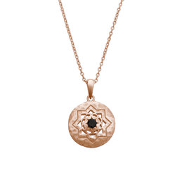 MURKANI ANDALUSIA NECKLACE WITH BLACK SPINEL STONE ROSE GOLD