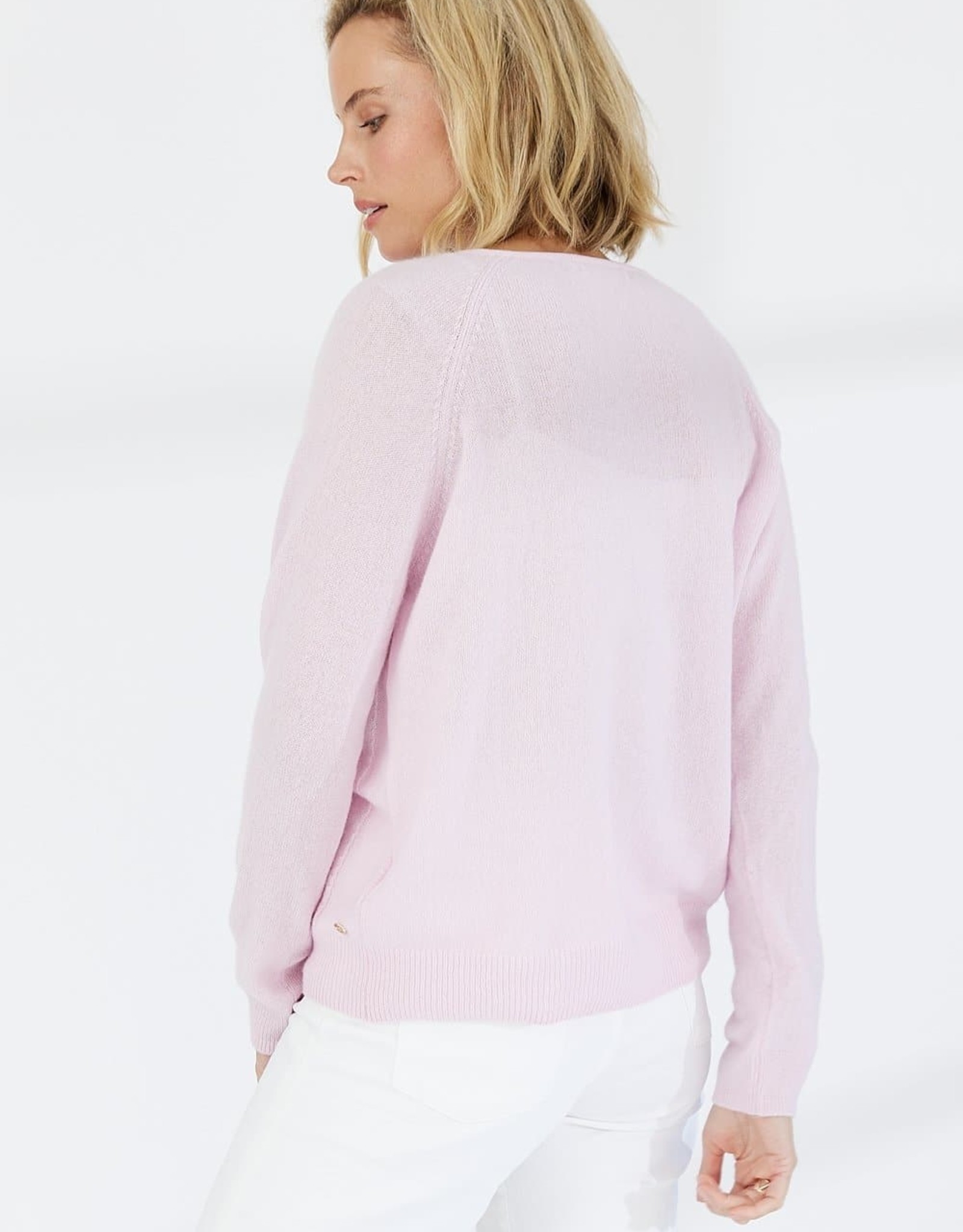 MIA FRATINO LUCIE VEE KNIT LILAC