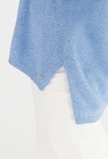 MIA FRATINO V NECK BOYFRIEND SWEATER VINTAGE BLUE