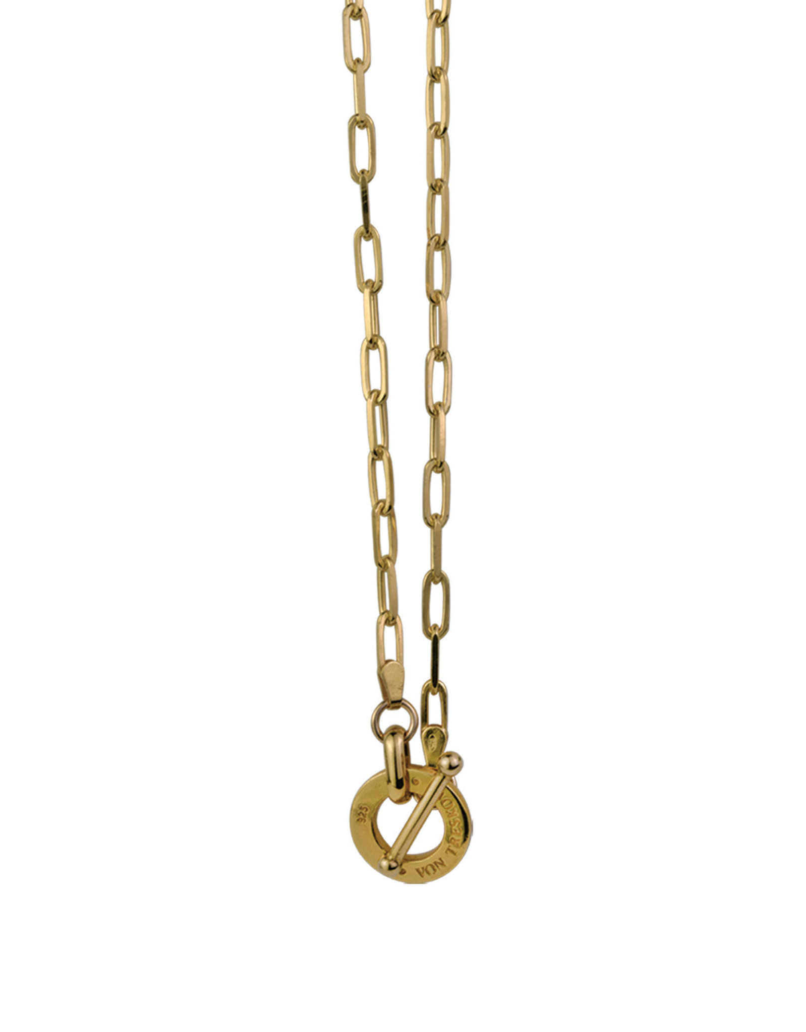 VON TRESKOW CLIP CHAIN NECKLACE WITH VT DISC TOGGLE