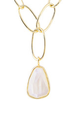 FAIRLEY FREE FORM MOTHER OF PEARL LINK NECKLACE