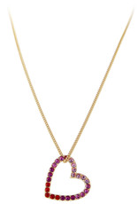 FAIRLEY PINK OMBRE HEART NECKLACE