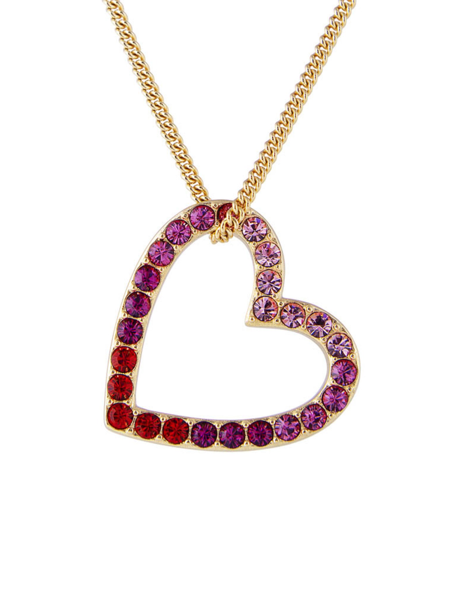 FAIRLEY PINK OMBRE HEART NECKLACE