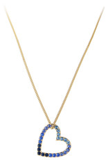 FAIRLEY BLUE OMBRE HEART NECKLACE