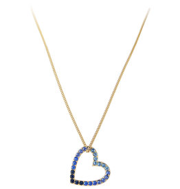 FAIRLEY BLUE OMBRE HEART NECKLACE