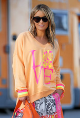 MISS GOODLIFE LOVE PEACE V NECK SWEATER