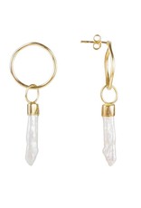 FAIRLEY PEARL RING EARRINGS GOLD