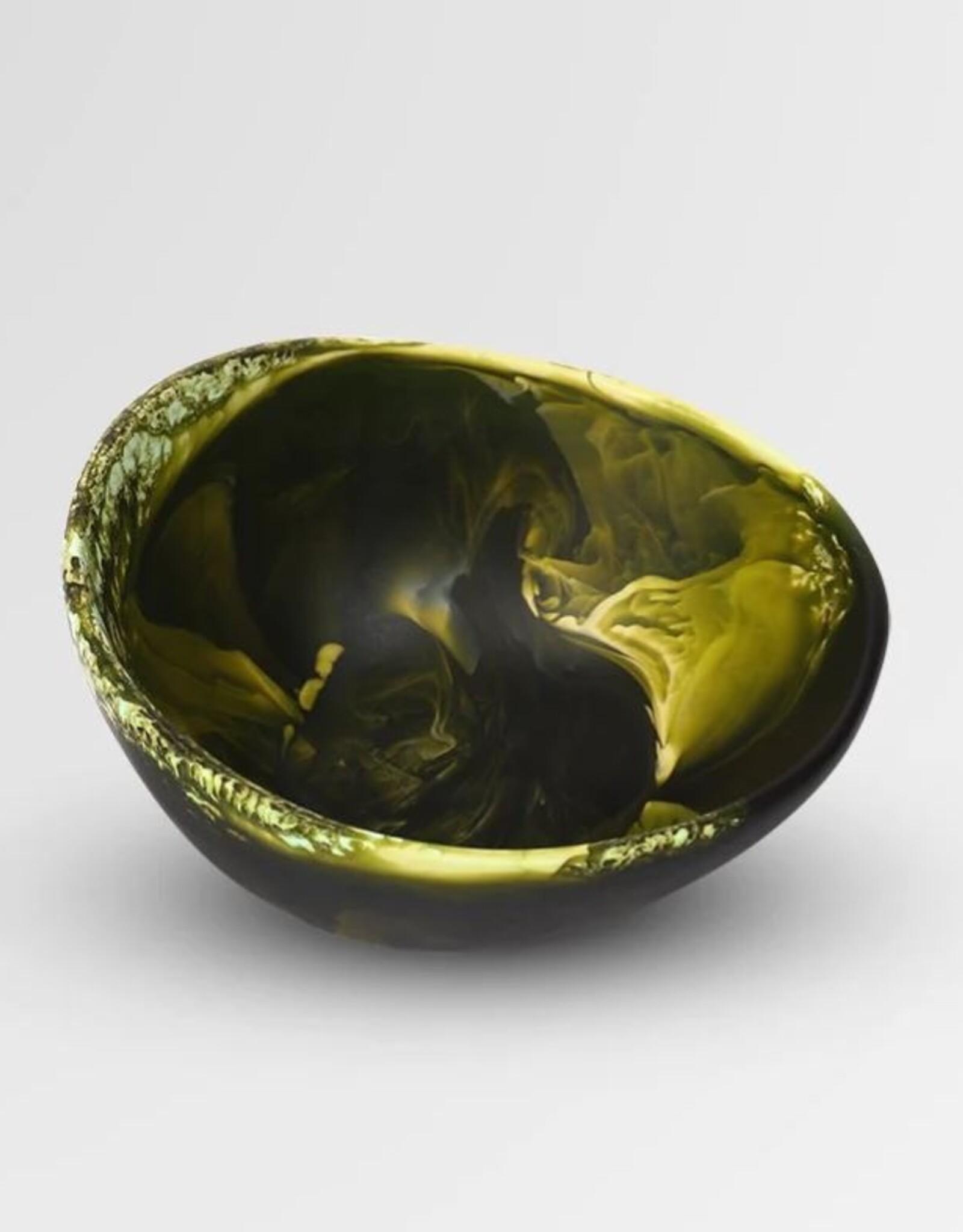 DINOSAUR DESIGNS MALACHITE FLOW SPICE DISH