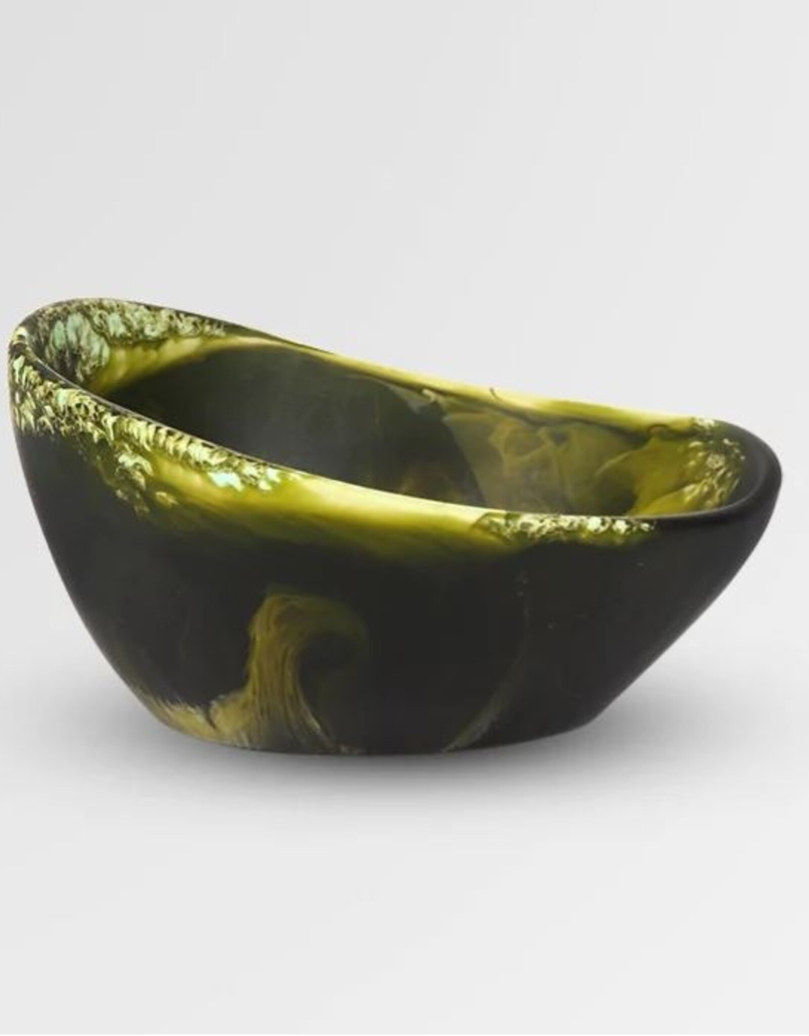 DINOSAUR DESIGNS MALACHITE FLOW SPICE DISH