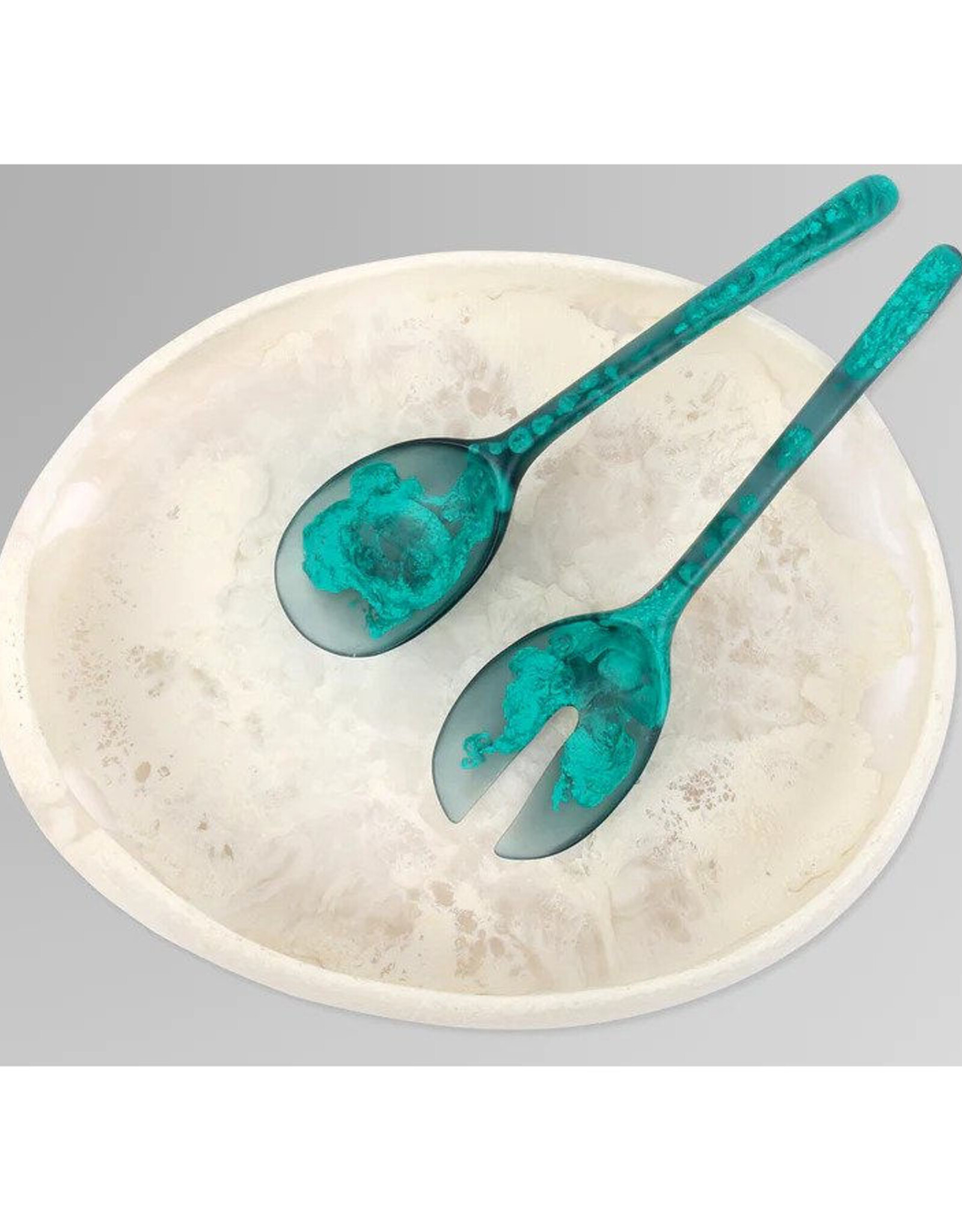 DINOSAUR DESIGNS MINERAL SWIRL RESIN LONG SERVERS