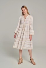 DEVOTION TWINS ELLA MIDI DRESS ECRU OFF WHITE