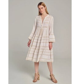 DEVOTION TWINS ELLA MIDI DRESS ECRU OFF WHITE