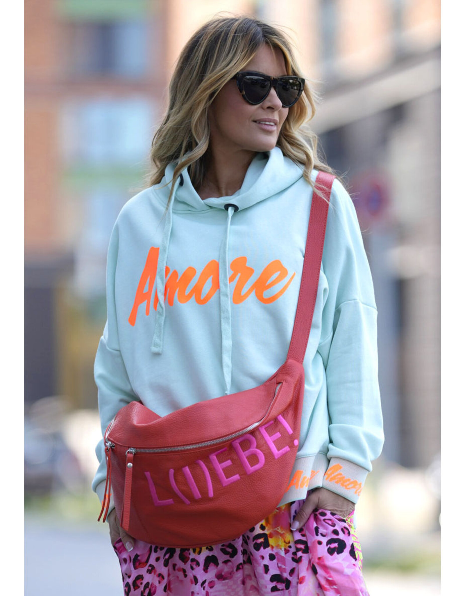 MISS GOODLIFE AMORE HOODIE MINT