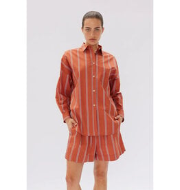 LMND CHIARA SHIRT TWO STRIPE RUST VIOLET