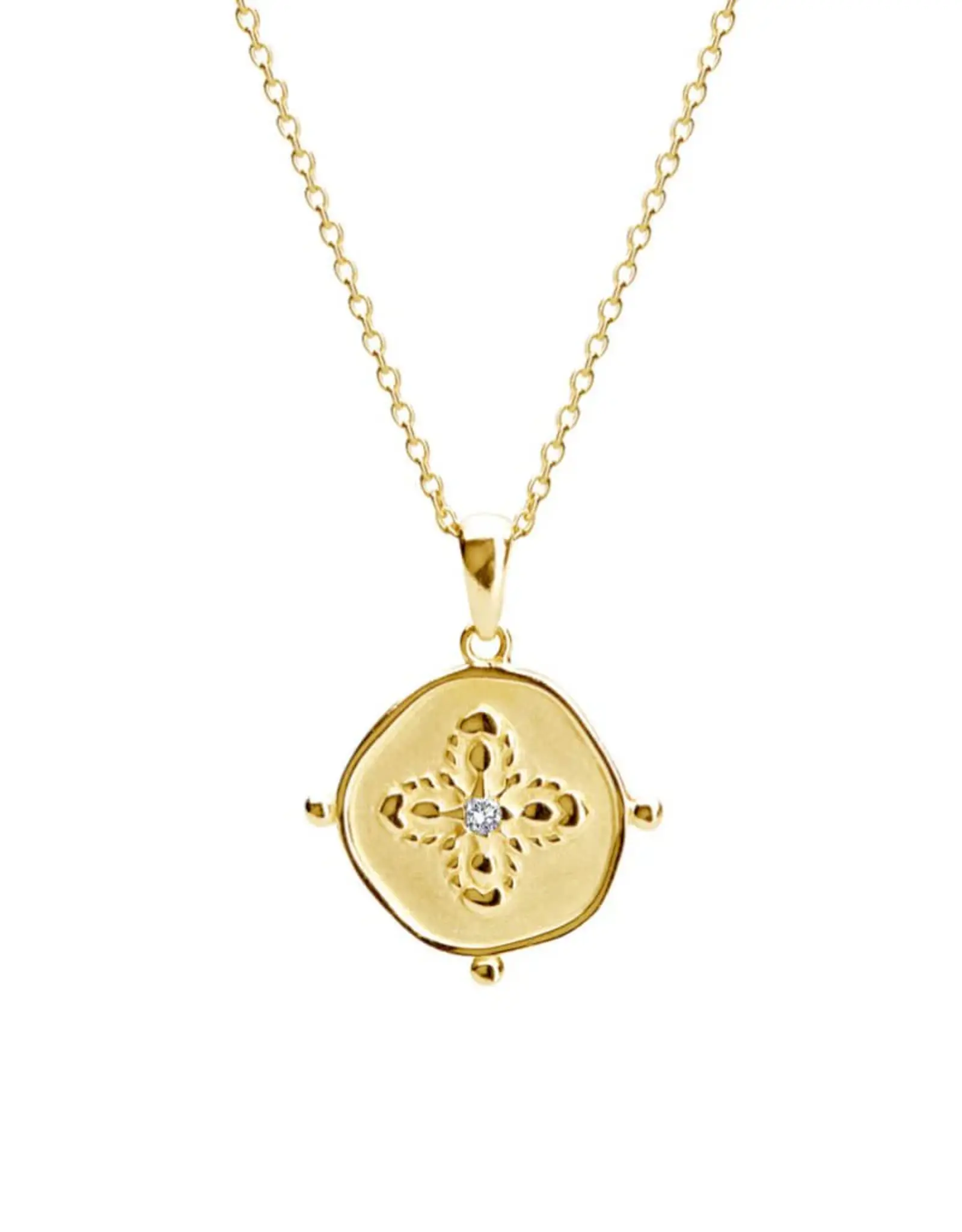 MURKANI SAHARA MEDALLION NECKLACE YELLOW GOLD