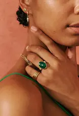 MURKANI GREEN ONYX AND PEARL RING SIZE 8