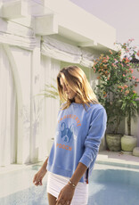 SOPHIE MORAN ZIP SWEATSHIRT PARDON MY FRENCH BABY BLUE