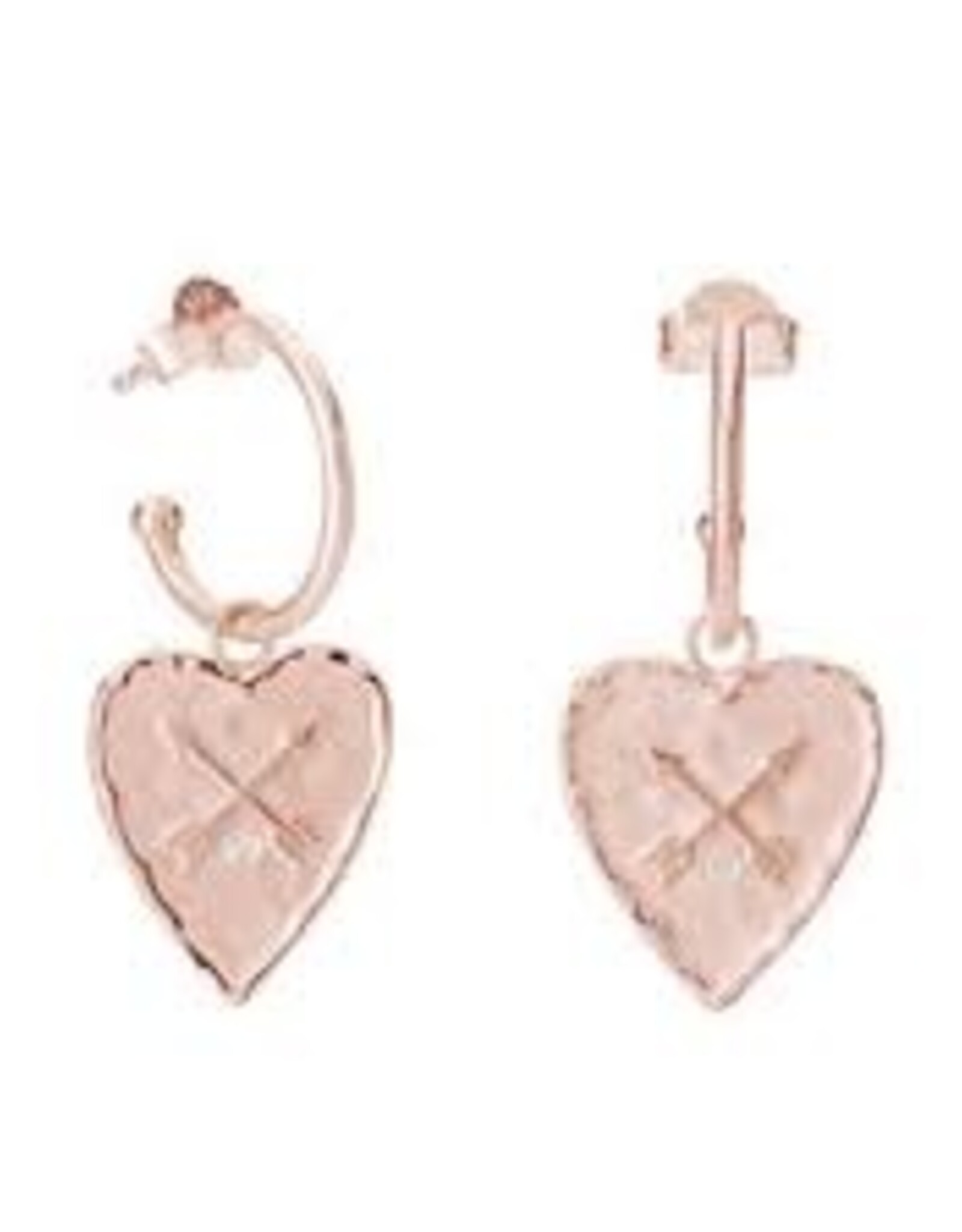 MURKANI HEART EARRINGS ROSE GOLD