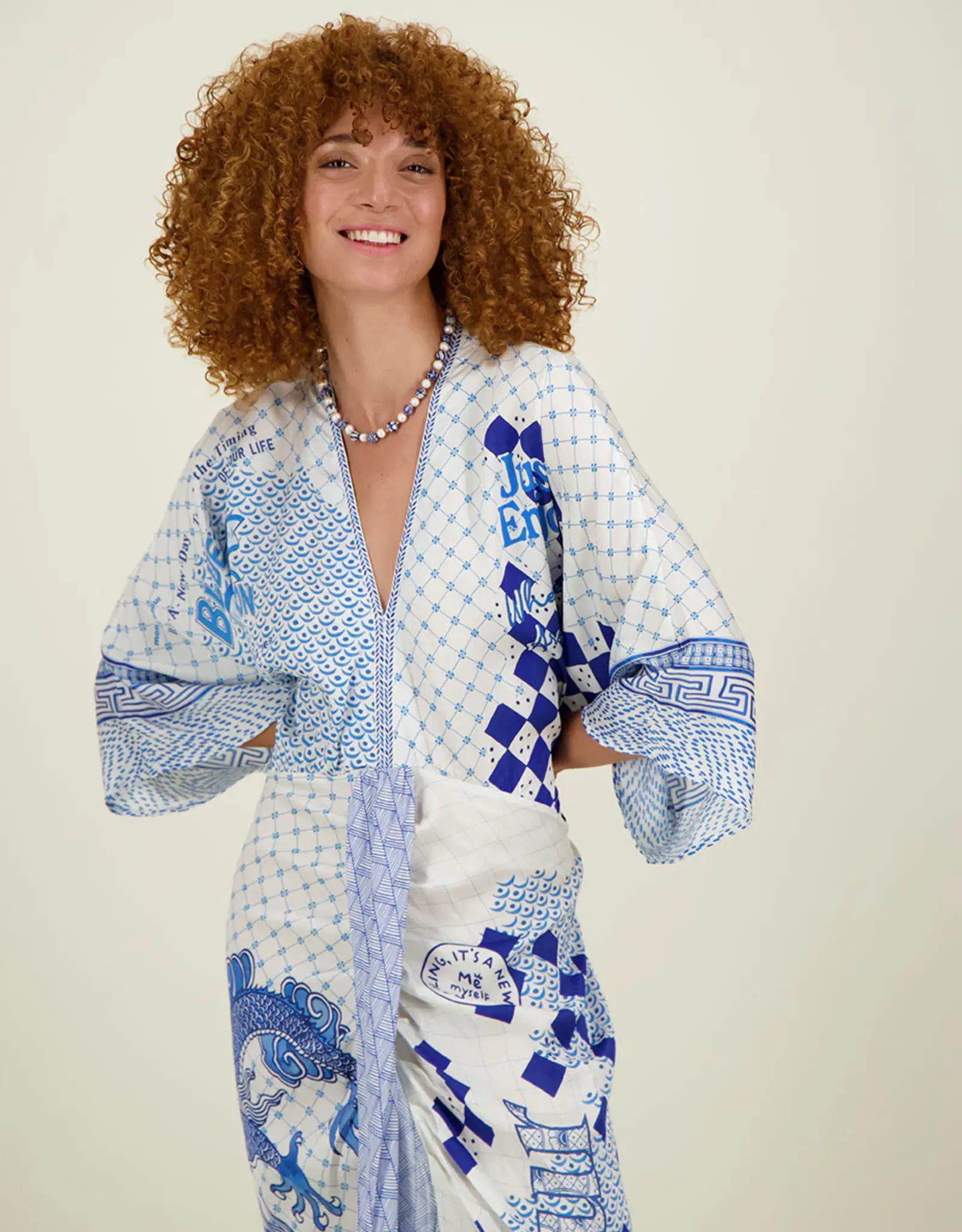 ME369 SOPHIA KIMONO AMALFI DRESS