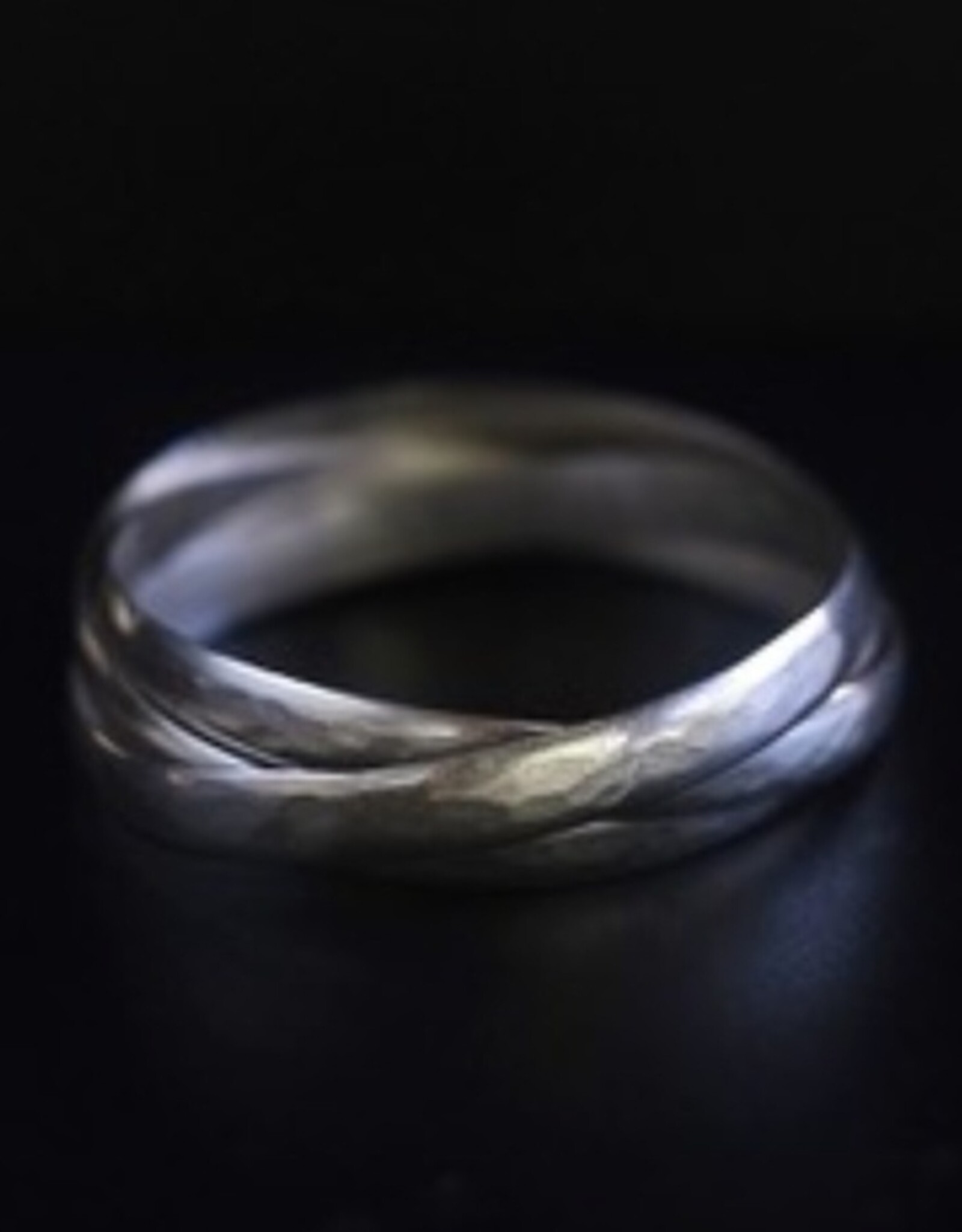 EWA THREE INTERLOCKED SOLID SILVER BRACELETS