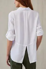 BELLA DAHL SPLIT BACK SHIRT WHITE