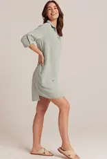 BELLA DAHL LONG SLEEVE A LINE SHIRT DRESS GREEN OASIS