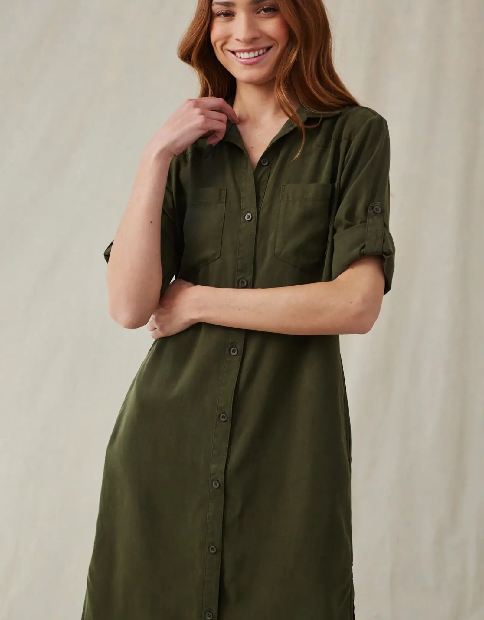 BELLA DAHL DUSTER DRESS ITALIAN HERB