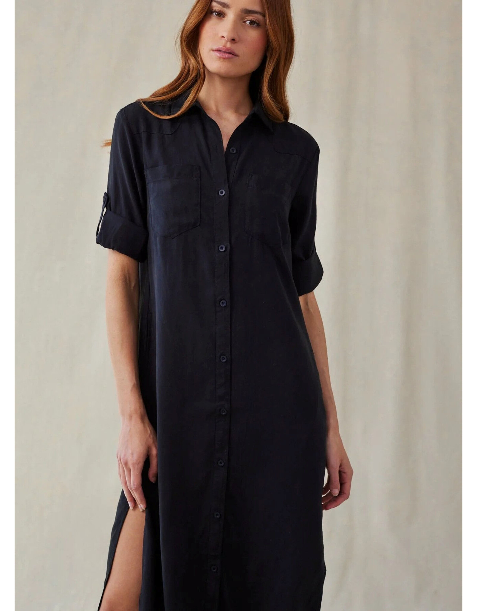 BELLA DAHL DUSTER DRESS VINTAGE BLACK