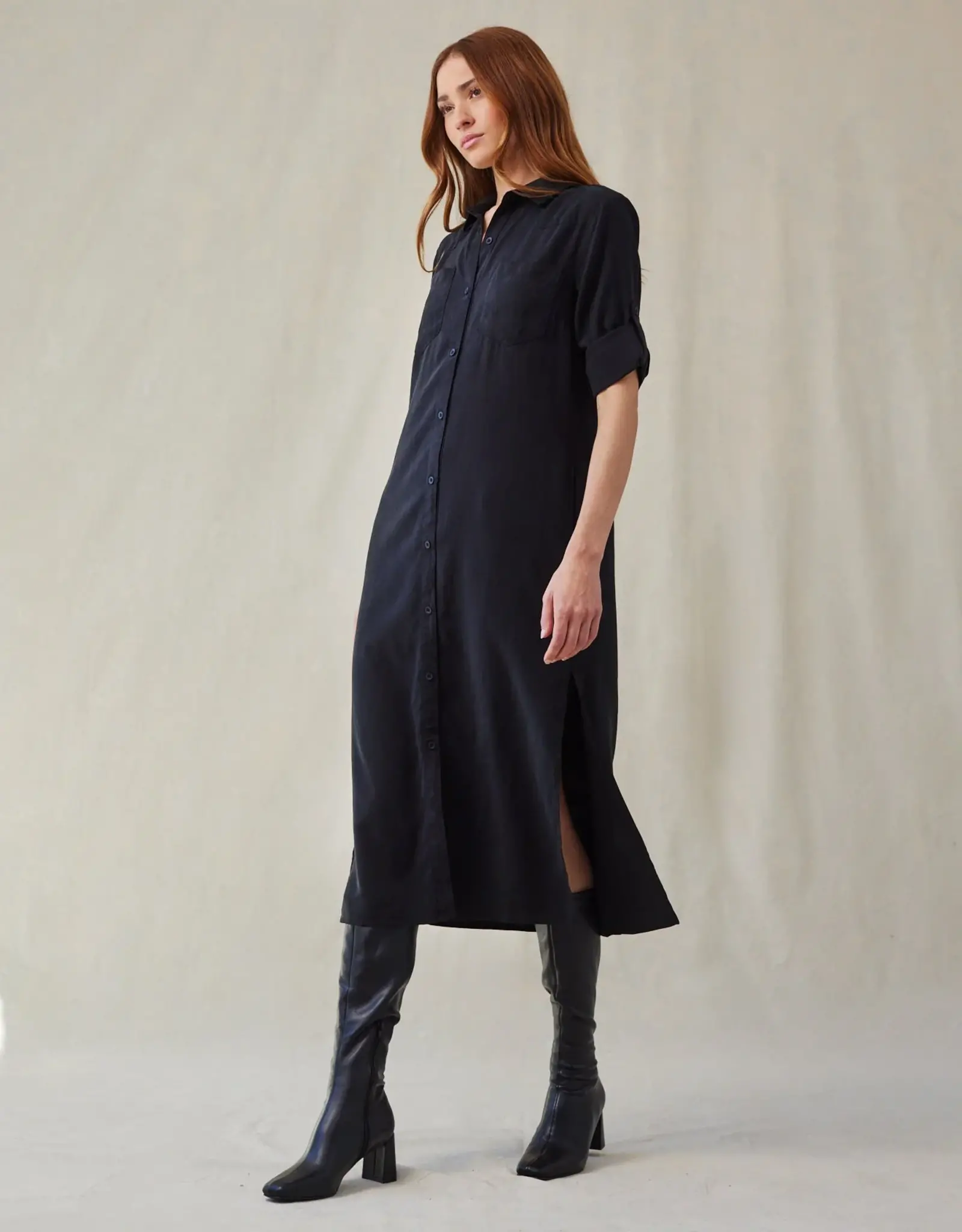 BELLA DAHL DUSTER DRESS VINTAGE BLACK