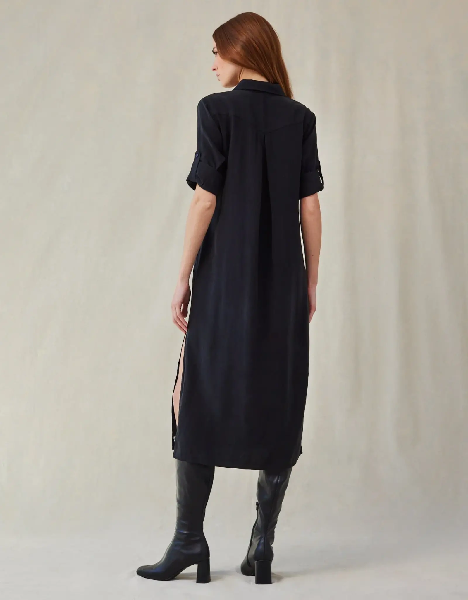 BELLA DAHL DUSTER DRESS VINTAGE BLACK