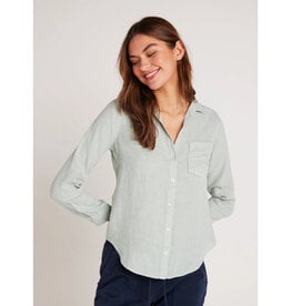 BELLA DAHL POCKET BUTTON DOWN SHIRT OASIS GREEN