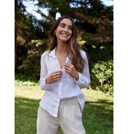 BELLA DAHL POCKET BUTTON DOWN SHIRT WHITE