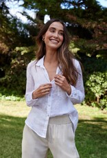 BELLA DAHL POCKET BUTTON DOWN SHIRT WHITE