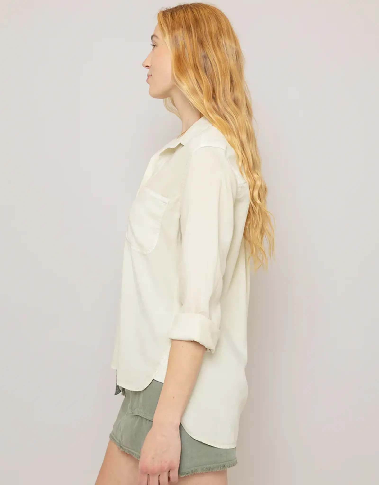 BELLA DAHL SHIRT TAIL BUTTON DOWN CLIFFSIDE