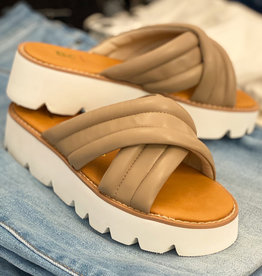 Taupe Insightful Leather Sandals