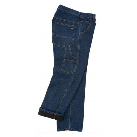 fleece lined blue jeans