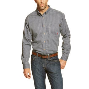 ARIAT FR PLD PRINT BLUE SHIRT 10013513