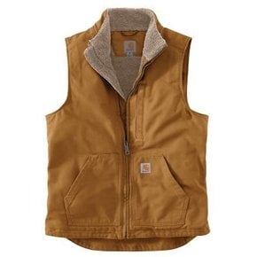 CARHARTT CARHARTT SHERPA LINED VEST 104277-BRN