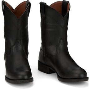 JUSTIN BRANDS JUSTIN BLK COWHIDE ROPER SE7500