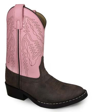 Smoky Mountain Youth Monterey Boots Brown/Pink 